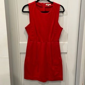 Red madewell dress with pockets